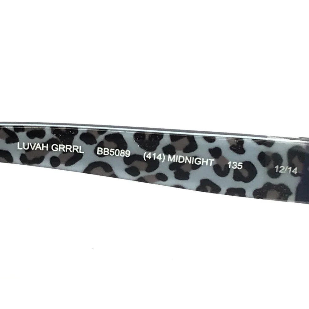 Bebe Eyeglasses Frames LUVAH GRRRL BB5089 414 MIDNIGHT Blue Half Rim 53-17-135
